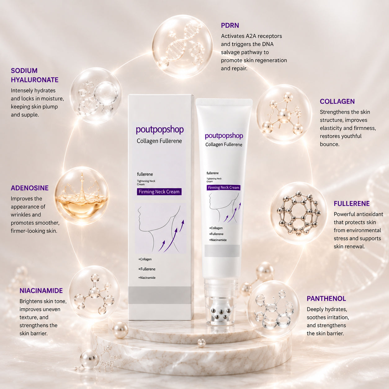 Firming Neck Cream Firms the Neck,ReducesWrinkles & Double Chin