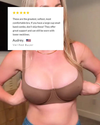 ✨ Last Day 50% OFF - Everyday Comfort Seamless Balconette Bra | Invisible T-Shirt Bra with Lift👙