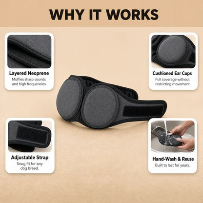 🐶 Sound-Dampening Dog Ear Wrap for Loud Noises & Calming Comfort