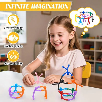 Magnetic Fidget Toys  Bright Solid Colors BPA-Free Sensory Building Fridge Kids Toys