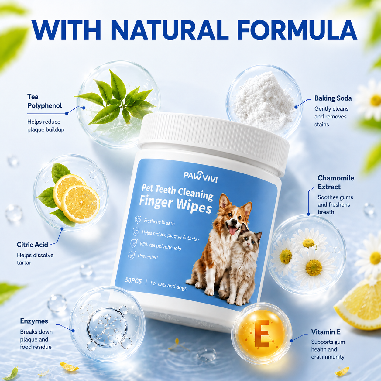 Dog & Cat Teeth Cleaning Finger Wipes