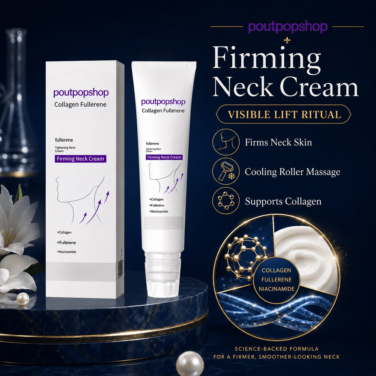 Firming Neck Cream Firms the Neck,ReducesWrinkles & Double Chin