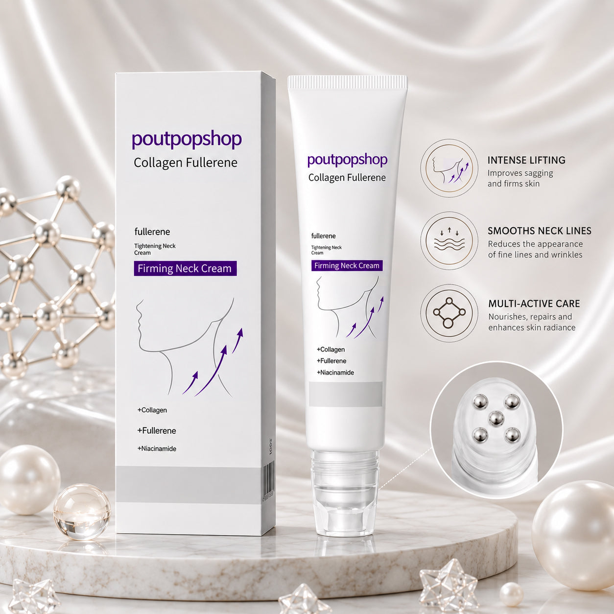 Firming Neck Cream Firms the Neck,ReducesWrinkles & Double Chin