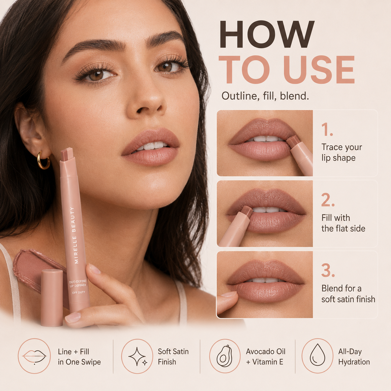 Lip Definer - 2-in-1 Lip Liner & Balm