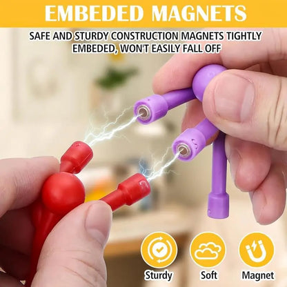 Magnetic Fidget Toys  Bright Solid Colors BPA-Free Sensory Building Fridge Kids Toys