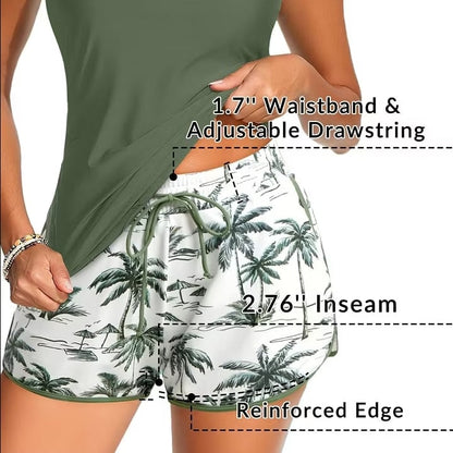 🏖️LAST DAY SALE 49% OFF 🔥Aqua Eve Three Piece Tankini with Shorts🩱