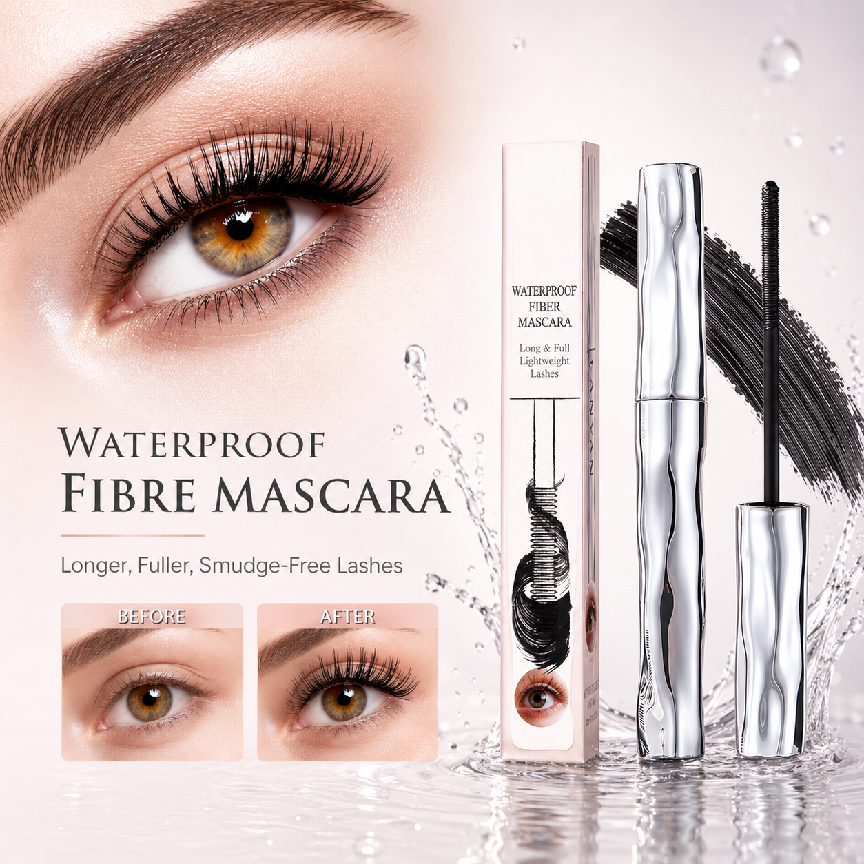 Waterproof Fibre Mascara💧  – Volume & Length without Clumping for Dramatic Moments
