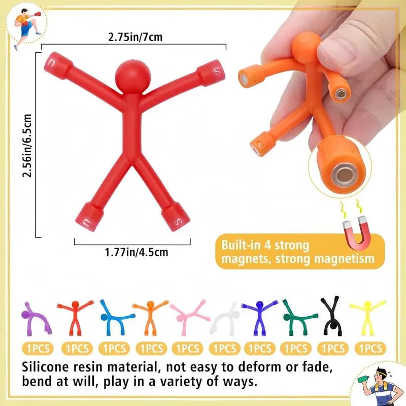 Magnetic Fidget Toys  Bright Solid Colors BPA-Free Sensory Building Fridge Kids Toys