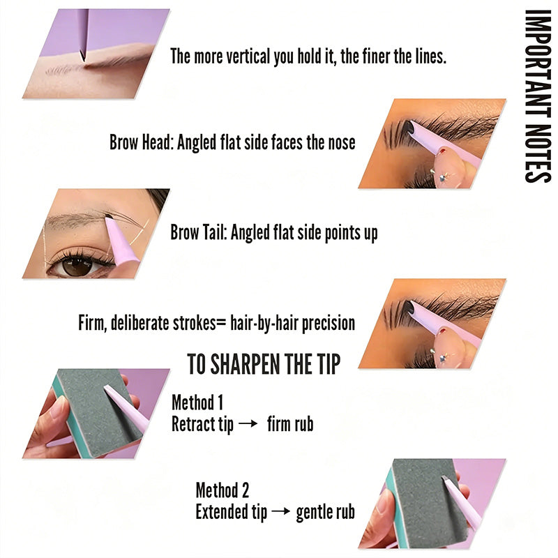 Feather Edge Brow Pencil 3-in-1 Kit (Pencil + Refill + Sanding Sponge)