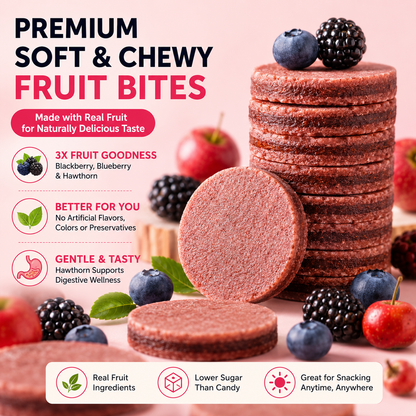 😋Blueberry & Mulberry Filled Hawthorn -🫐Natural Healthy Green Snack.-AUX