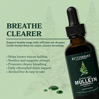 BetterLungs® Mullein + Chlorophyll Lung Drops
