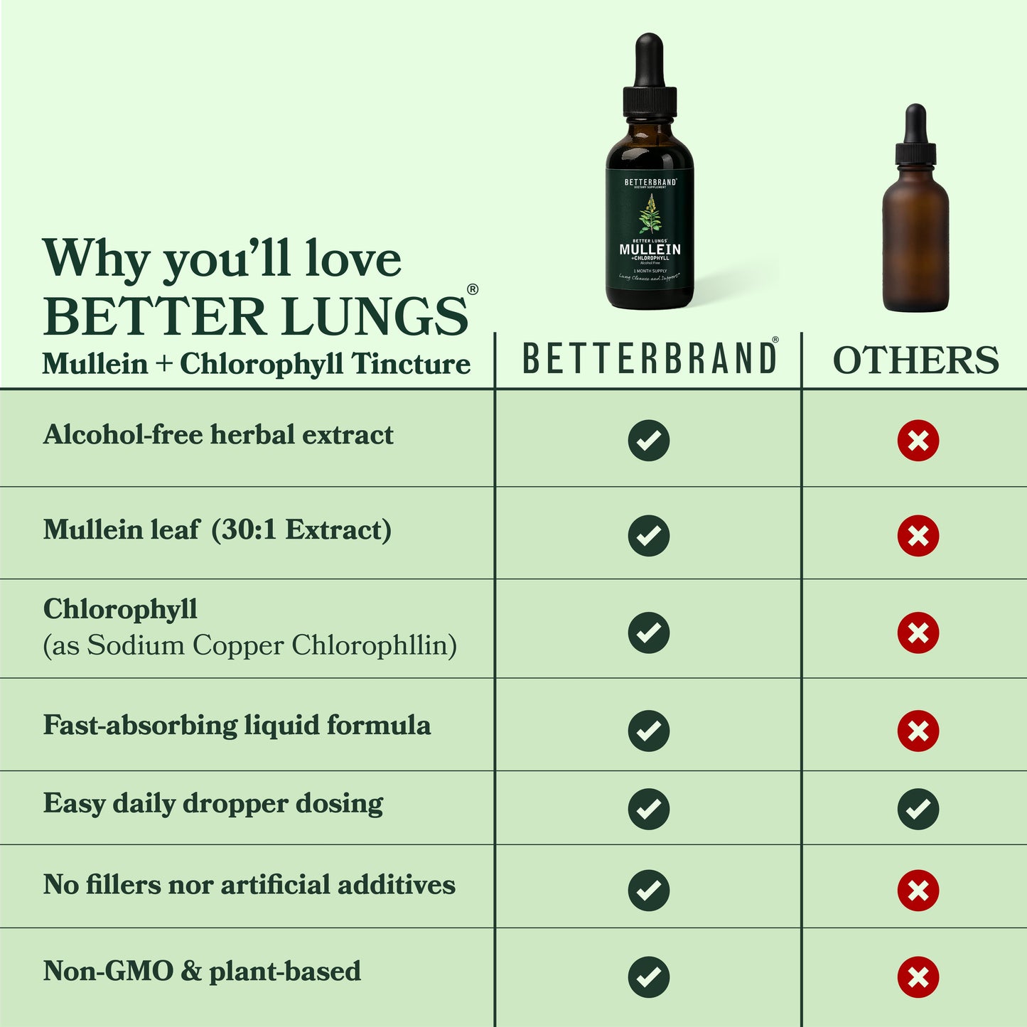 BetterLungs® Mullein + Chlorophyll Lung Drops