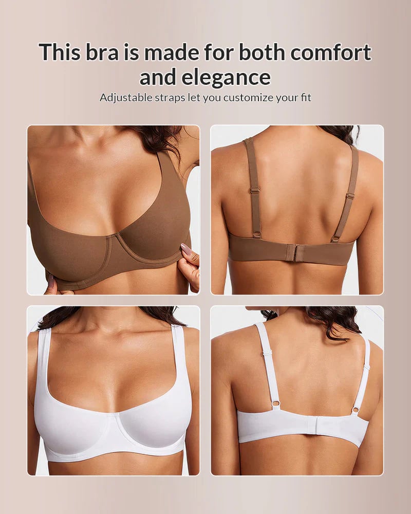✨ Last Day 50% OFF - Everyday Comfort Seamless Balconette Bra | Invisible T-Shirt Bra with Lift👙