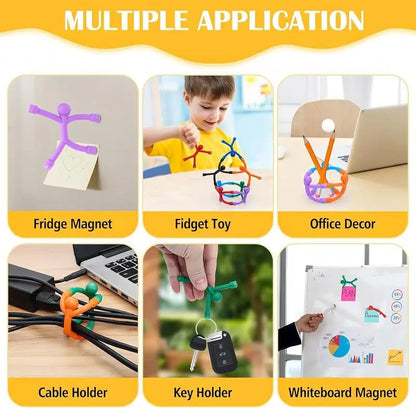Magnetic Fidget Toys  Bright Solid Colors BPA-Free Sensory Building Fridge Kids Toys