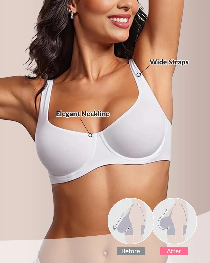 ✨ Last Day 50% OFF - Everyday Comfort Seamless Balconette Bra | Invisible T-Shirt Bra with Lift👙