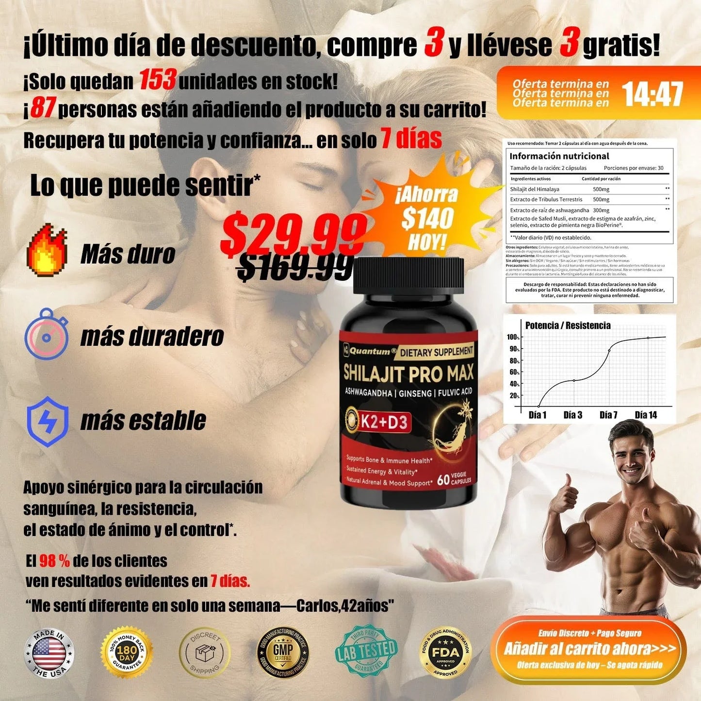 🏆Choice of 80% Tough Guys⏰Optimal*Shilajit PRO MAX with K2 & D3 - Premium Fulvic Acid & 84+ Minerals for Immune Support, Energy & Anti-Aging