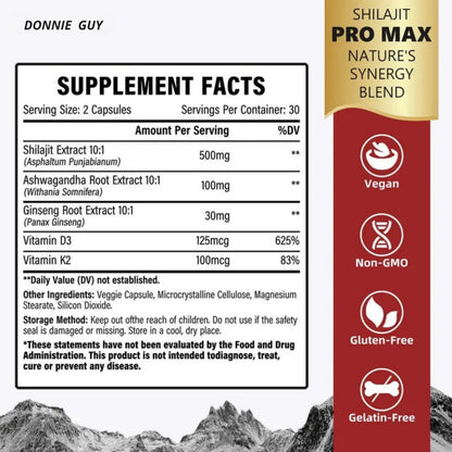 🏆Choice of 80% Tough Guys⏰Optimal*Shilajit PRO MAX with K2 & D3 - Premium Fulvic Acid & 84+ Minerals for Immune Support, Energy & Anti-Aging
